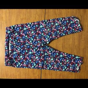 EUC Gymboree Sz 12-18M Floral Crop Leggings